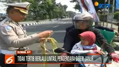 Dengan disematkannya janur, pengendara diharap selalu ingat pernah melanggar aturan sebelumnya, sehingga bisa lebih berhati-hati dan disiplin saat berkendara.