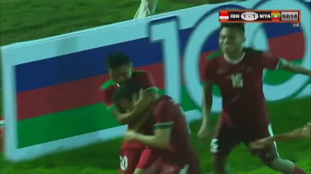 VIDEO: Gol Menit Akhir Egy Maulana Membawa Indonesia Menang