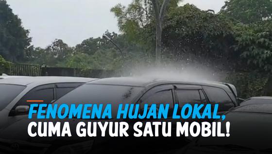VIDEO: Heboh! Fenomena Hujan di Bekasi Hanya Guyur Satu Mobil