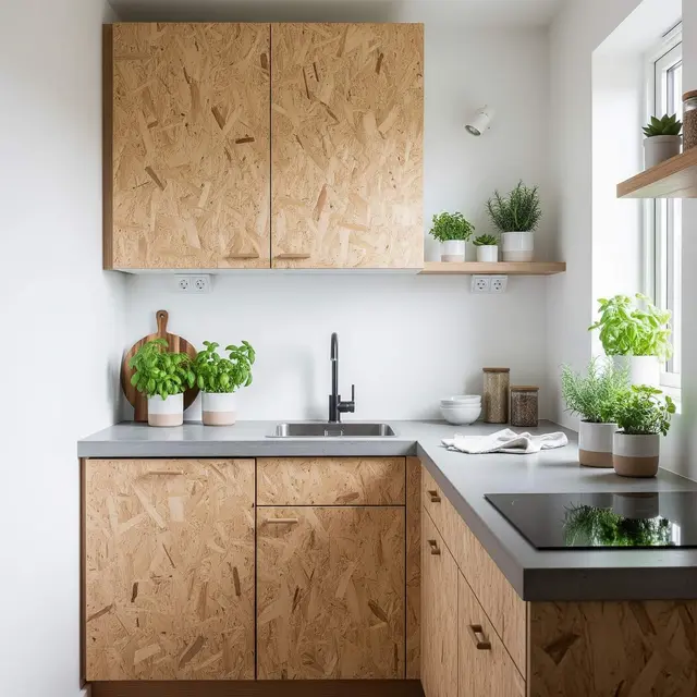 Desain Dapur Rumah Mungil Tema Earth Tone Hemat Ruang