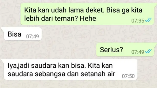 7 Chat Kocak Saat Cinta Ditolak Gebetan, Lucu tapi Bikin Nyesek
