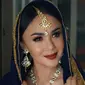 Yuni Shara cantik mengenakan sari untuk pertama kali saat Diwali (Dok.Instagram@yunishara36/https://www.instagram.com/p/B4Fi_raJkvr/Komarudin)