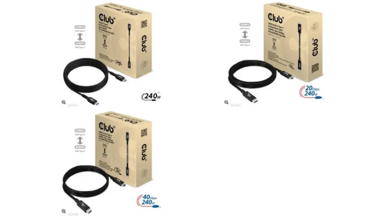 Kabel USB-C 240W. Dok: Club3D