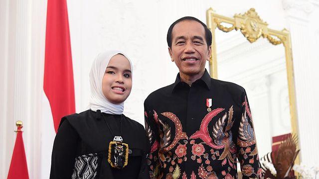 Putri Ariani dan Presiden Jokowi