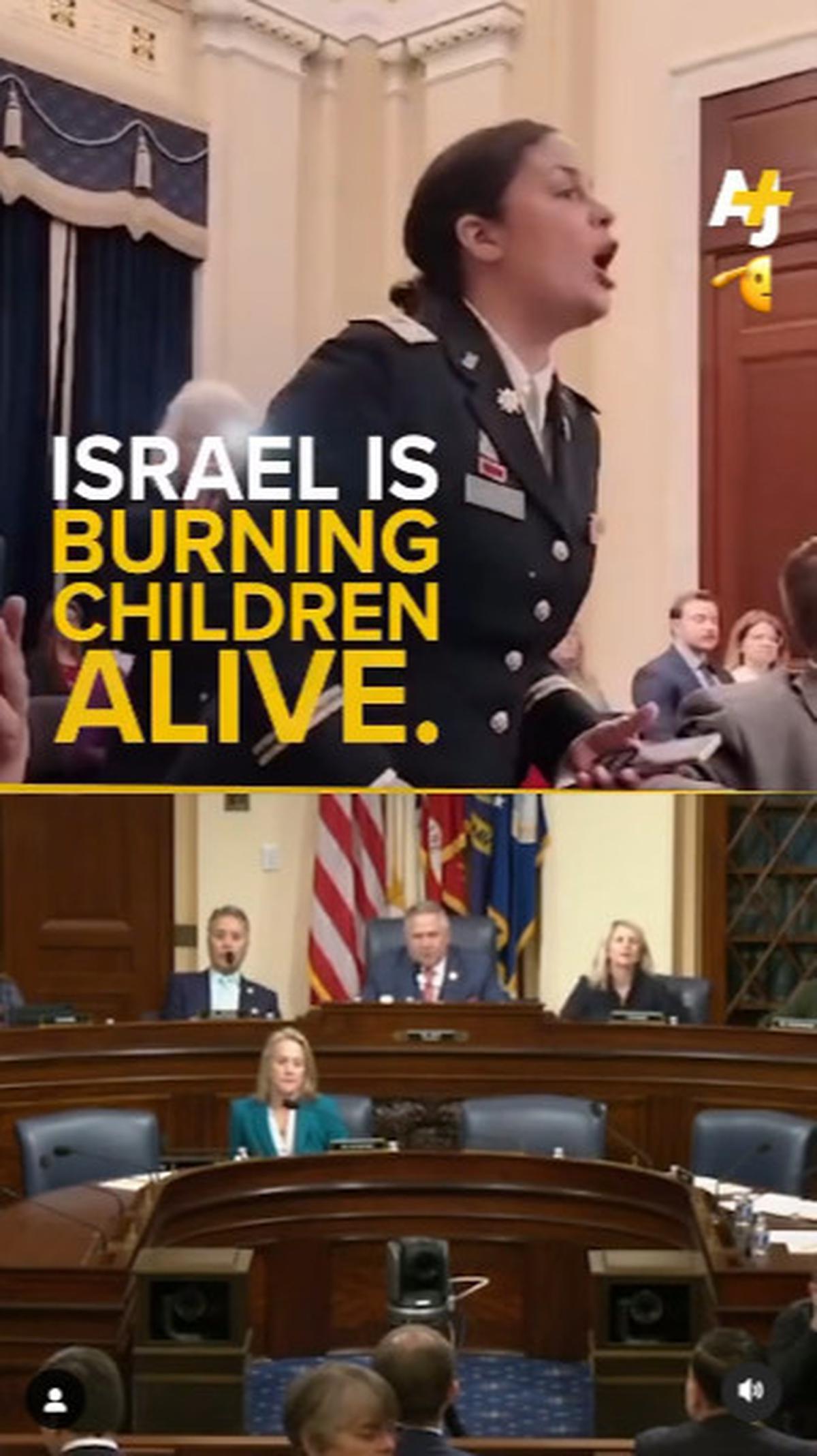 Perwira Intelijen Militer AS Ngamuk di Sidang Kongres Blak-blakan Israel Membakar Anak-Anak Hidup-Hidup di Gaza