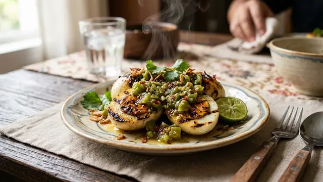 Telur Bakar Sambal Tomat Hijau