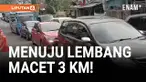 Libur panjang akhir pekan membuat arus kendaraan menuju kawasan wisata Lembang, Kabupaten Bandung Barat, padat total pada Sabtu pagi.
