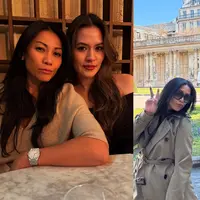 Anggun C Sasmi dan Raisa pancarkan aura diva yang fashionable saat hangout bareng di Paris. Keduanya tampil kontras na [@anggun_cipta]