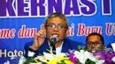 Ketua DPP PAN Didik J Rachbini seusai penutupan Rakernas I DPP PAN, di Jakarta, Kamis (7/5/2015). Rakernas tersebut membahas mengenai konsolidasi persiapan pemilihan kepala daerah serentak 2015. (Liputan6.com/Helmi Afandi)