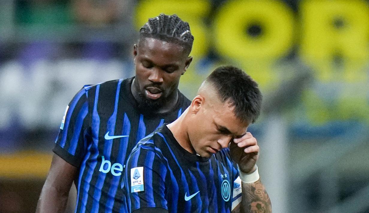 Hasil minor ini membuat Inter kehilangan momentum di awal musim Serie A 2025/2026. Kekalahan pertama di kandang ini membuat mereka merosot ke posisi 5 klasemen sementara. Sementara Udinese yang naik ke posisi keempat. (AP Photo/Luca Bruno)