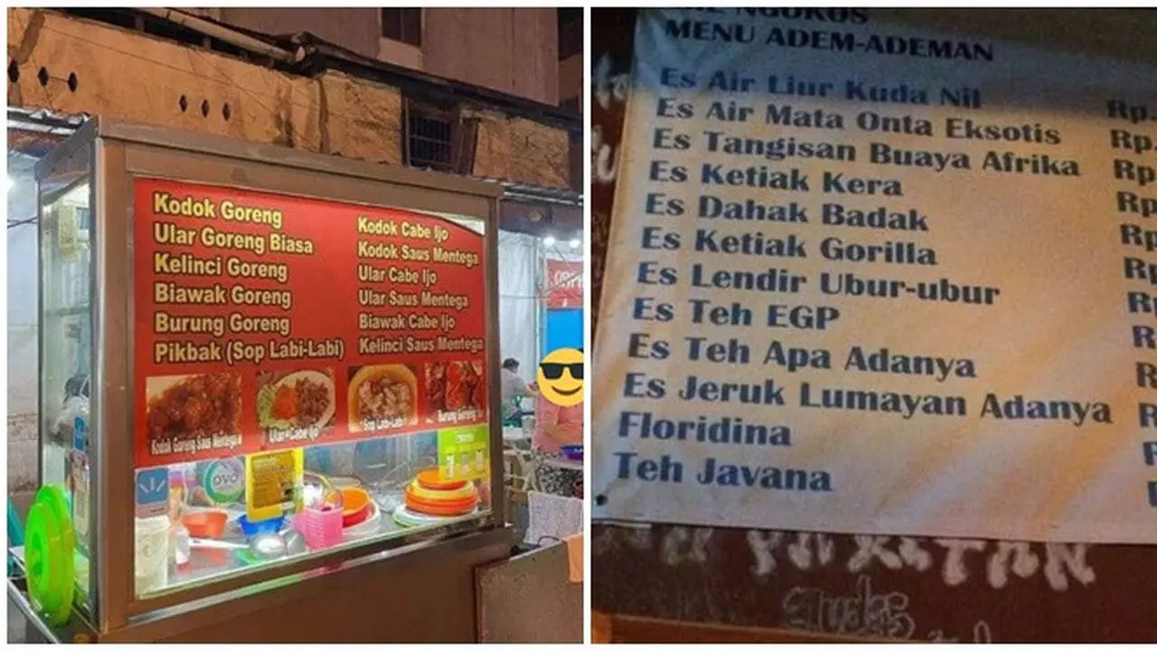 6 Nama Makanan Nyeleneh di Daftar Menu Ini Bikin Pembeli Mikir Keras