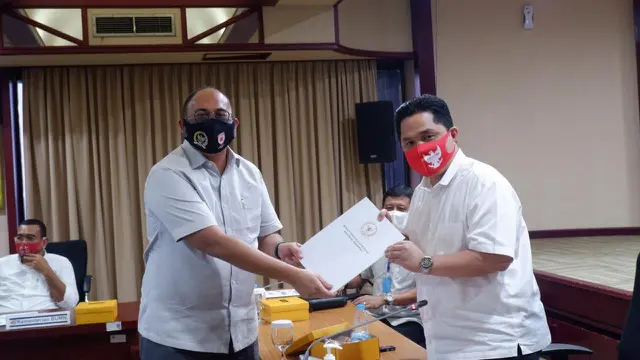 Satuan Tugas (Satgas) Lawan Covid-19 DPR RI saat mengunjungi Kantor Kementerian BUMN, Kamis (29/5/2020)