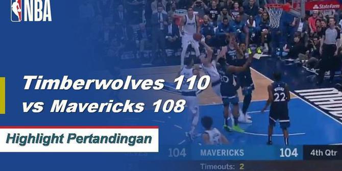 Cuplikan Pertandingan NBA : Timberwolves 110 vs Mavericks 108
