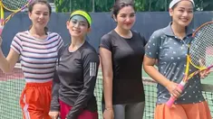 Deretan selebriti ini gemar olahraga tenis hingga punya pinggang yang ramping bak ABG! Ada siapa aja ya?