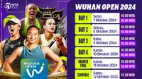 Jadwal dan live streaming WTA 1000 Wuhan Open 2024 hanya di Vidio. (sum. doc. vidio.com)
