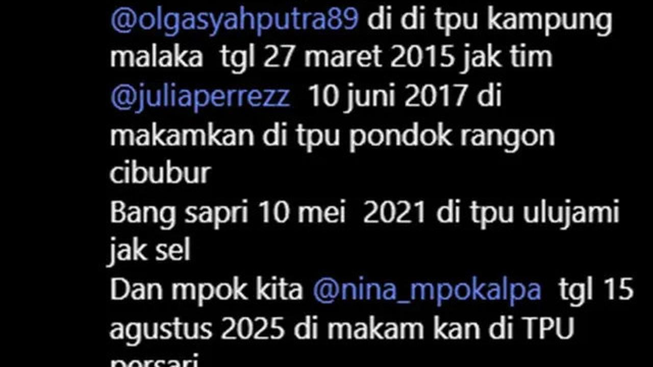 Elly Sugigi Unggah Postingan Haru, Kenang Olga Syahputra hingga Mpok Alpa yang Telah Tiada