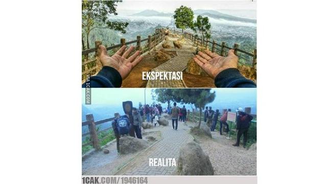 6 Meme Ekspektasi Vs Realita saat Liburan Ini Bikin Ngelus Dada