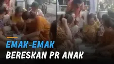 Mereka saling berdiskusi demi memahami ilmu matematika yang dipelajari anak di sekolah.