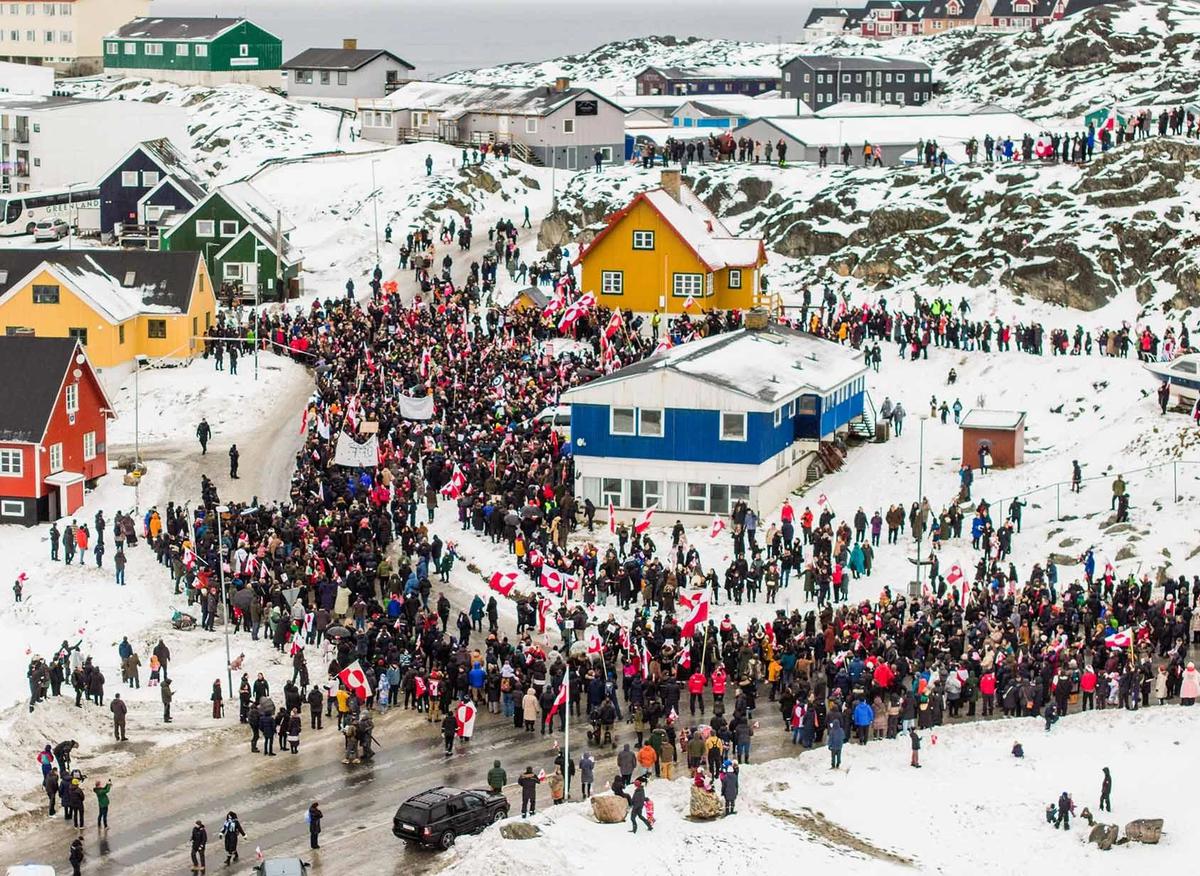 FOTO: Protes Warga Greenland Tolak Rencana Pengambilalihan oleh AS
