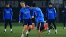 Meskipun libur awal tahun, namun skuat Barcelona memilihnya bukan untuk libur tetapi melakukan latihan perdana. (AFP/Pau Barrena)