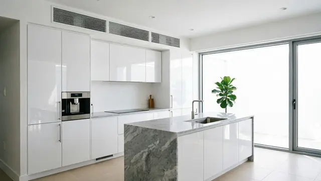 Desain Dapur Minimalis dengan Roster (AI)