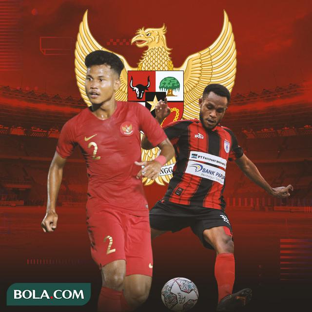 Timnas Indonesia - Bagas Kaffa dan Gunansar Mandowen