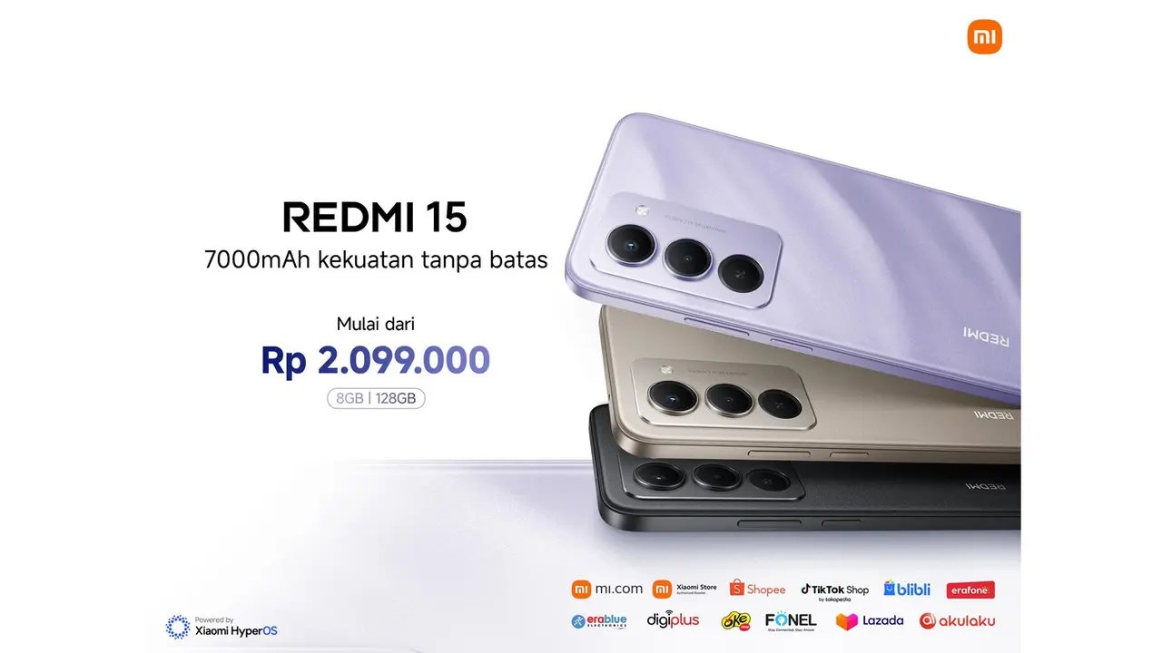 Didukung Baterai 7.000 mAh, REDMI 15 Siap Dukung Upgrade Skill Anak Muda Tanpa Henti