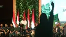 Presiden Joko Widodo memberi sambutan dalam Spirit of Millenials: Green Festival di Jakarta, Kamis (31/1). Acara ini juga untuk mendorong lahirnya ide-ide dan inovasi baru di sektor agrikultur. (Liputan6.com/Angga Yuniar)