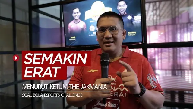Berita video turnamen mini BOLA Esports Challenge di mata Ketua Umum The Jakmania, Diky Soemarno.