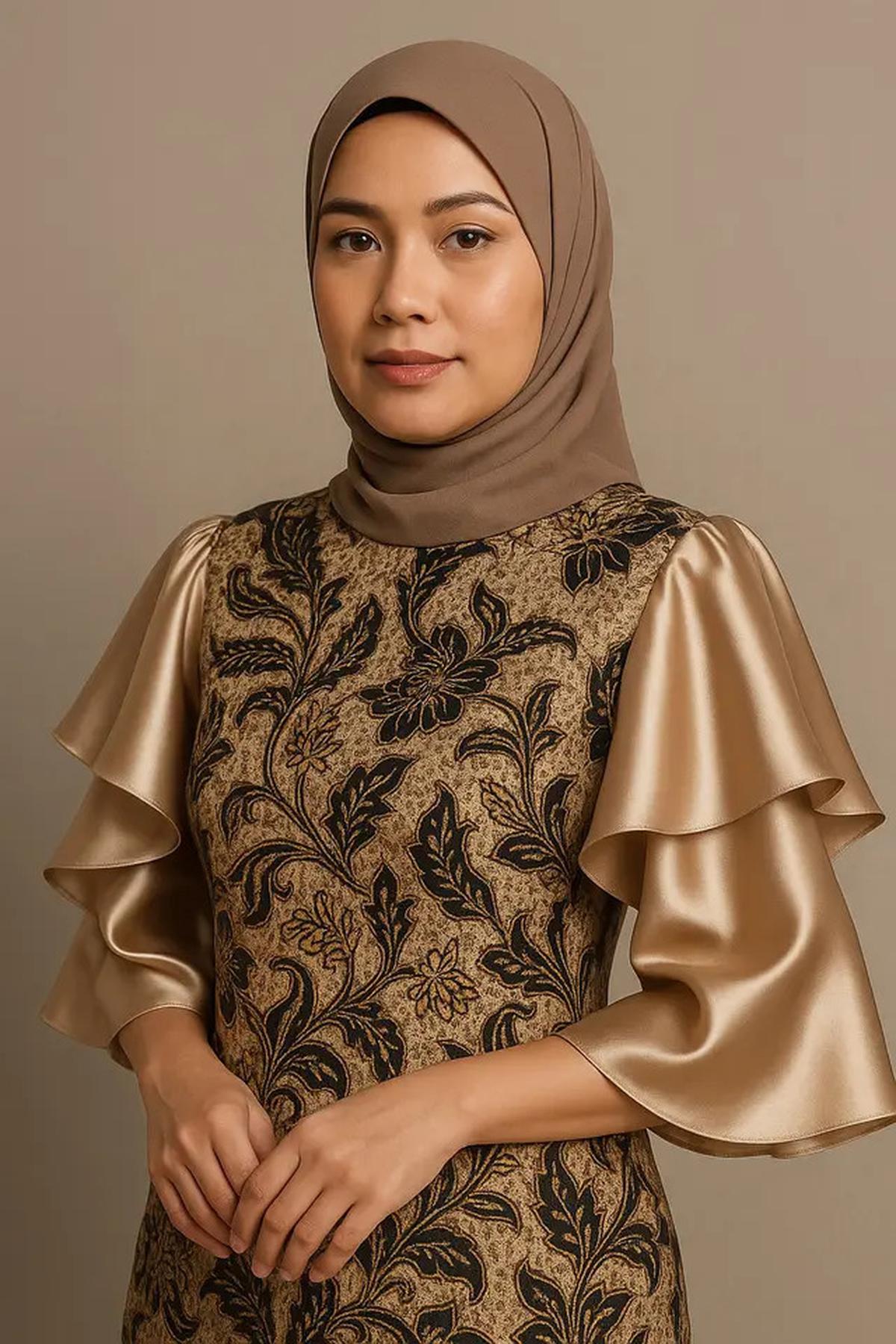 7 Model Batik Brokat Lengan Gelombang Tren 2025, Rahasia Tampil Elegan di Berbagai Acara