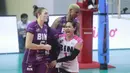 <p>Selebrasi para pemain Jakarta BIN, Yulis Indahyani (kanan) dkk setelah mencetak angka saat menghadapi Jakarta Popsivo Polwan pada laga putaran pertama final four PLN Mobile Proliga 2024 di GOR Bung Tomo, Surabaya, Minggu (7/7/2024). Jakarta BIN menang 3-0 (25-13, 37-35, 26-24). (Dok. PBVSI)</p>