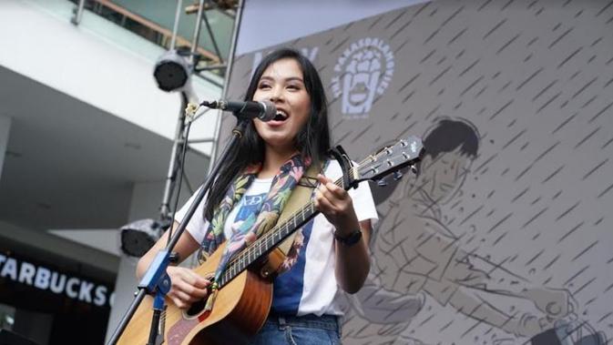 menyanyikan soundtrack dilan 1991, jadi tantangan ghaitsa kenang
