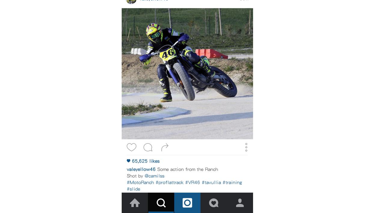 Inilah aksi Valentino Rossi dengan motor trail di MotoRanch lewat akun Instagram
