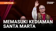 PAUS LEO MEMASUKI KEDIAMAN SANTA MARTA DI VATIKAN