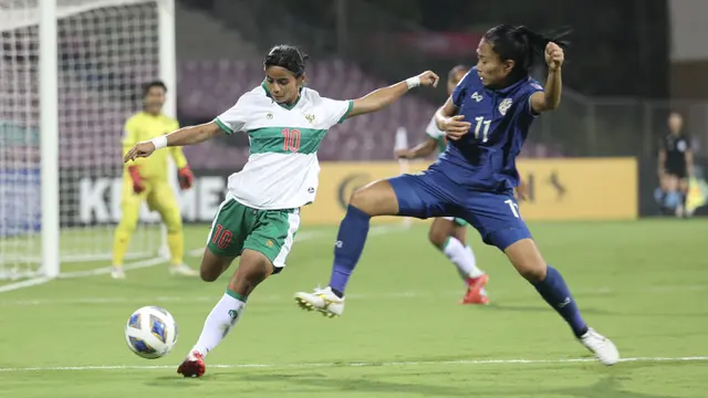 Foto: Belum Petik Poin di Ajang Piala Asia Wanita 2022, Timnas Putri Indonesia Dipaksa Tunduk oleh Thailand