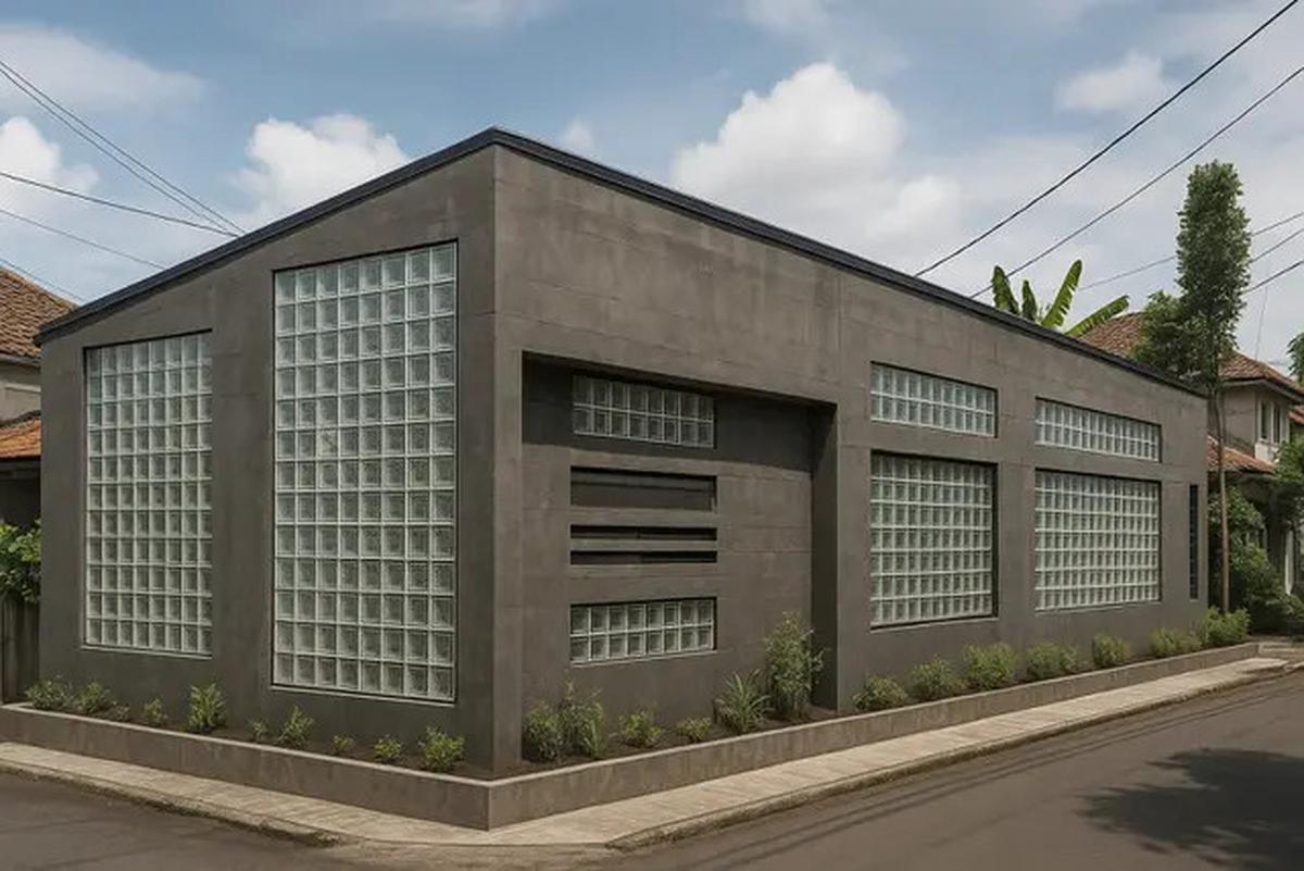 7 Desain Rumah Industrial dengan Glass Block 2025, Tampilan Hunian Jadi Berkelas dan Bikin Betah