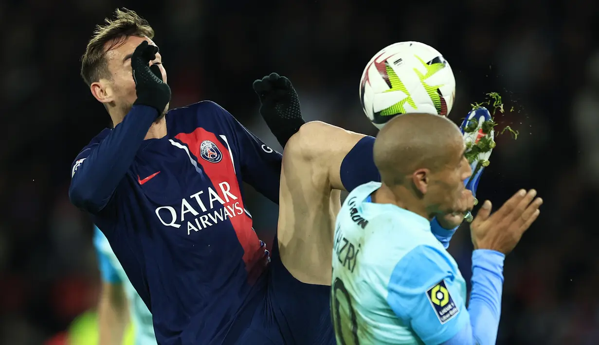 PSG saat ini merebut puncak klasemen Liga Prancis setelah meraih kemenangan 3-0 atas Montpellier. (AP Photo/Aurelien Morissard)