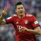 5. Robert Lewandowski (Bayern Munchen) - Lewandowski merupakan pencetak gol terbanyak keenam sepanjang masa di kompetisi Liga Champions dengan torehan 53 gol hanya dalam 38 pertandingan. (AFP/Tobias Schwarz)