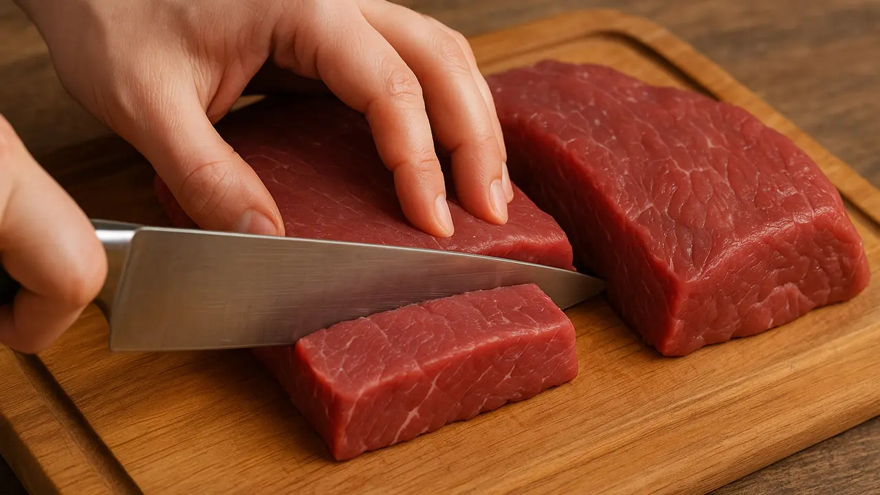 Ilustrasi pisau untuk memotong daging sapi (Foto: ChatGPT)