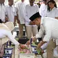 Sekjen Partai Gerindra Ahmad Muzani berziarah ke makam Ketua Umum Pertama Partai Gerindra, Prof Suhardi di Yogyakarta. (Ist)