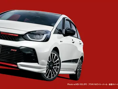 Bodi Mugen pada Honda Jazz Facelift 2022 ini dipuruntukkan bagi varian RS dan Home. Seri RS punya banyak perubahan meliputi tarikan garis bercorak merah pada bumper depan. Ada juga garis lebih tebal yang juga berwarna merah pada grille depan.