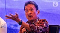 Trenggono bilang nantinya akan ada aturan turunan berupa Peraturan Menteri Kelautan dan Perikanan (PermenKP) sebagai turunan dari PP 26 Tahun 2023. Di dalam aturan tersebut akan diatur pembentukan Tim Kajian yang terdiri dari KKP, Kementerian ESDM, KLHK, hingga LSM lingkungan seperti Walhi hingga Greenpeace. (Liputan6.com/Angga Yuniar)