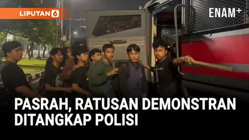  Pasrah! Suasana Penangkapan Ratusan Demonstran DPR