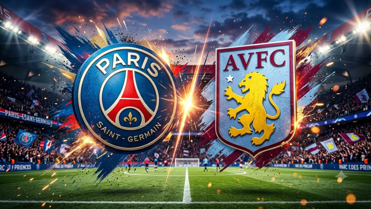 Ilustrasi PSG Vs Aston Villa