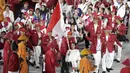 Kontingen Indonesia saat pembukaan Asian Para Games di SUGBK, Jakarta, Sabtu (06/10/2018). Pembukaan dimeriahkan para penyandang disabilitas. (Bola.com/M Iqbal Ichsan)