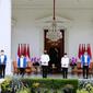 Presiden Joko Widodo (Jokowi) mengumumkan 6 figur Menteri Baru Kabinet Indonesia Maju di Istana Merdeka, Jakarta pada Selasa, 22 Desember 2020. (Biro Pers Sekretariat Presiden/Laily Rachev & Muchlis Jr)