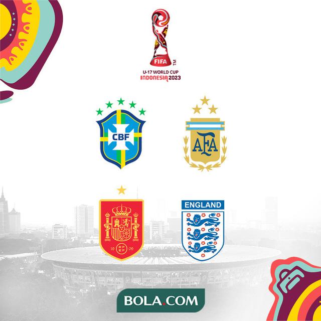 Piala Dunia U-17 - Timnas Brasil, Timnas Argentina, Timnas Spanyol,  Timnas Inggris