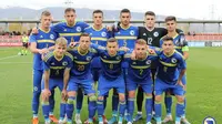 Skuad Bosnia dan Herzegovina U-19. (NFSBIH Bosnia and Herzegovina Football Federation).