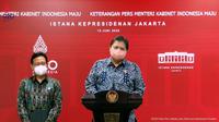 Menteri Koordinator bidang Perekonomian Airlangga Hartarto dalam Konferensi Pers PPKM, Senin (13/6/2022).