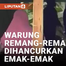Emak-emak Hancurkan Warung yang Jual Miras